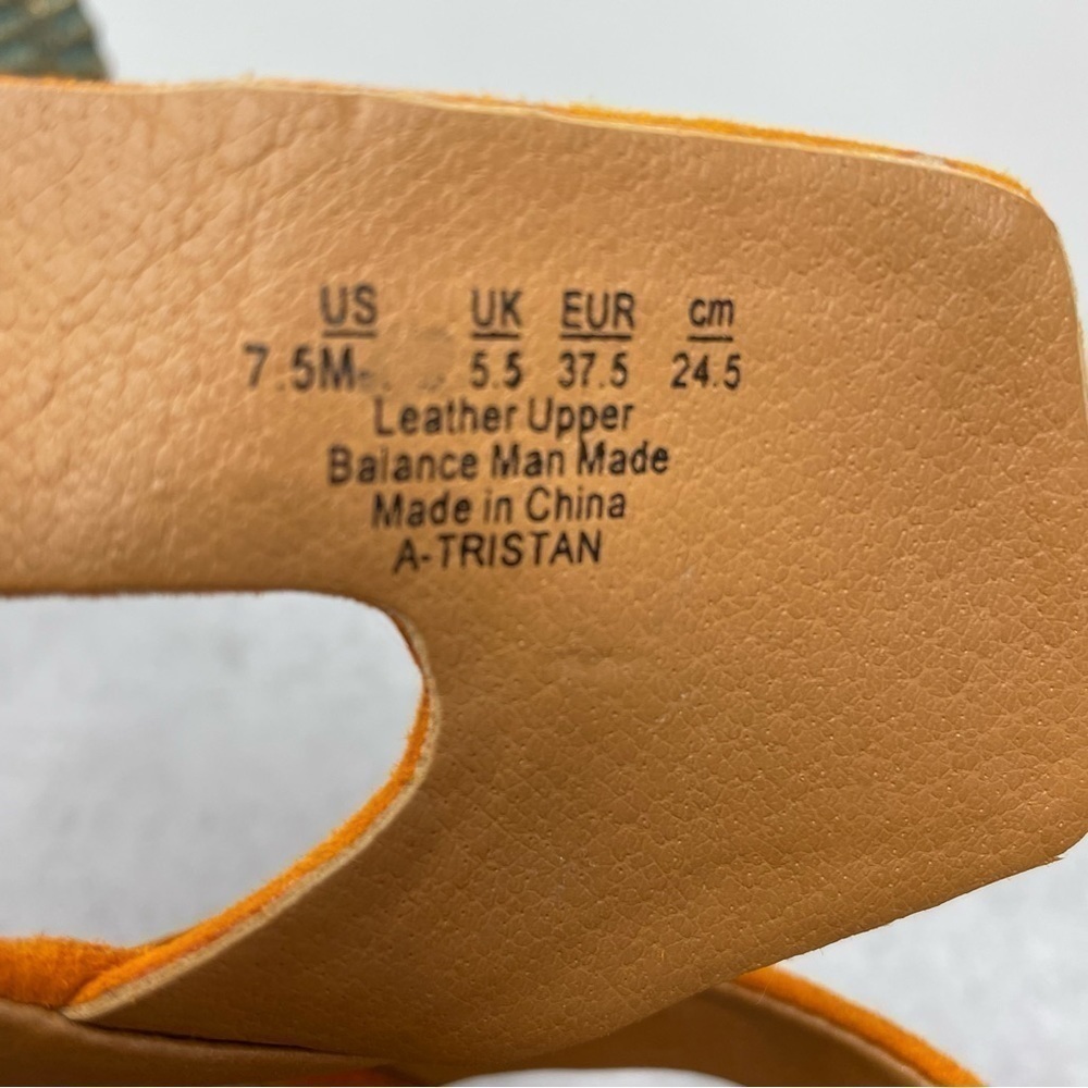 FRANCO SARTO Cider Suede Strappy Open Toe Ankle Strap Block Heel Sandals 7.5 - Picture 12 of 12